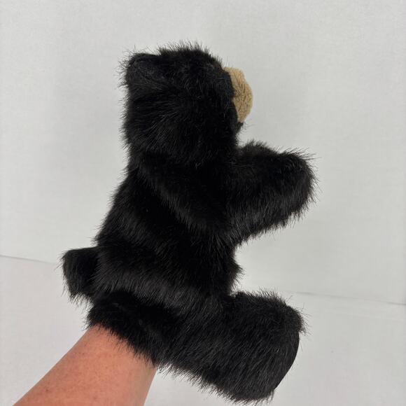 Folkmanis Baby Black Bear Hand Puppet Plush 9 Inch Full Body Small Realistic - Picture 3 of 11